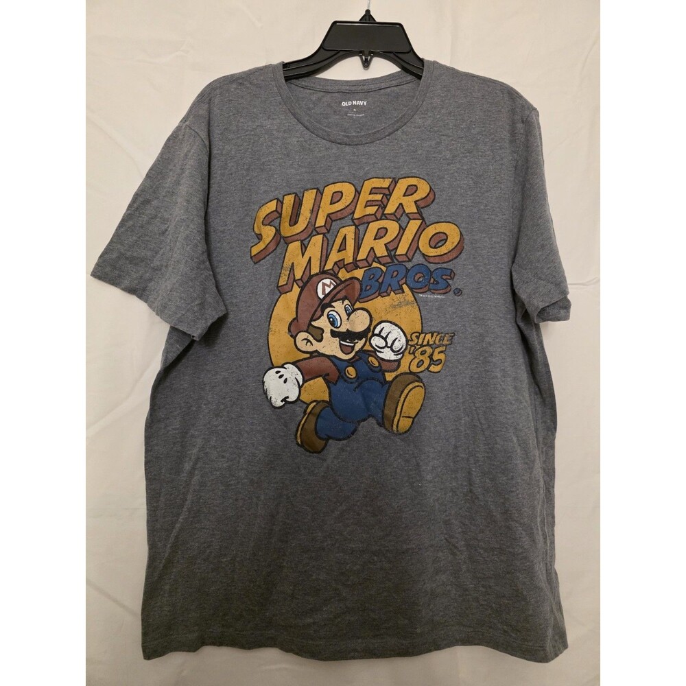 Super Mario Bros Nintendo Since 1985 Old Navy Men’s Shirt Size Large XL NES SNES